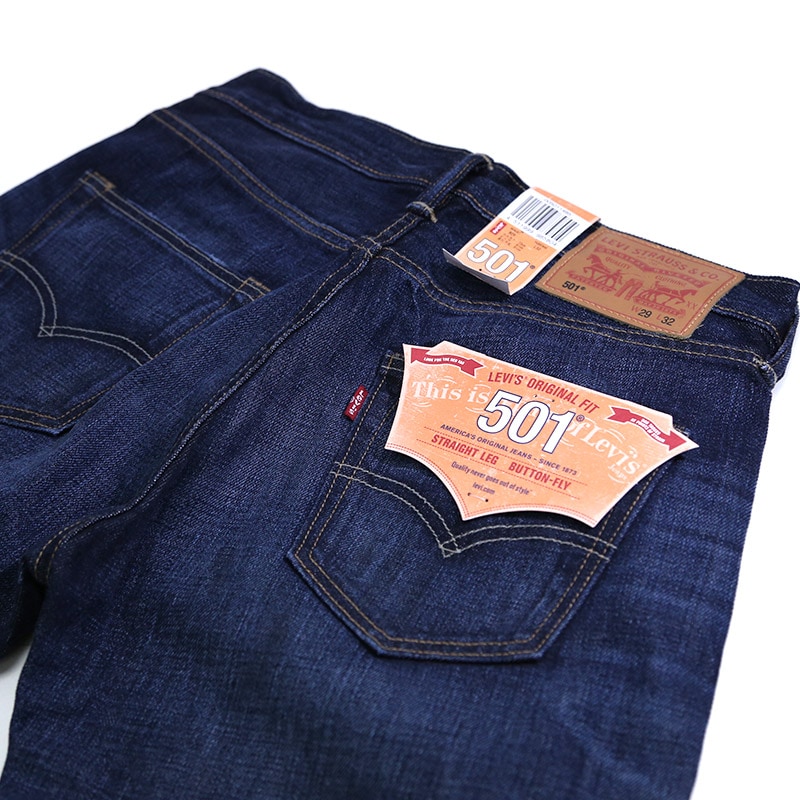 Levis/リーバイス 501 テーパードストレッチデニム ボタンフライ ジーンズ ユーズドインディゴ