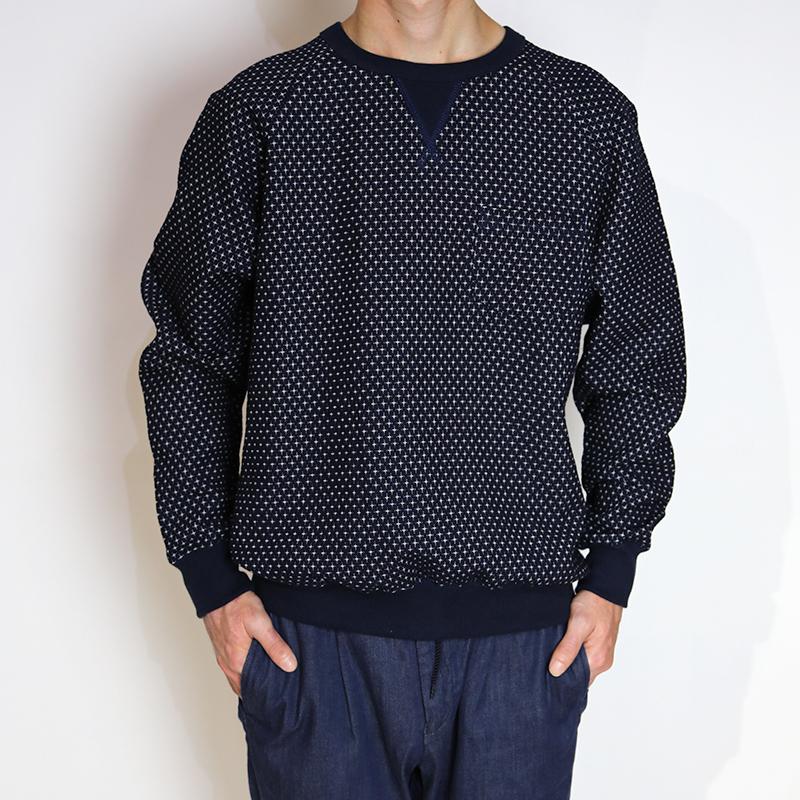 JAPAN BLUE JEANS/ジャパンブルージーンズ 刺し子風ジャガードSWEAT