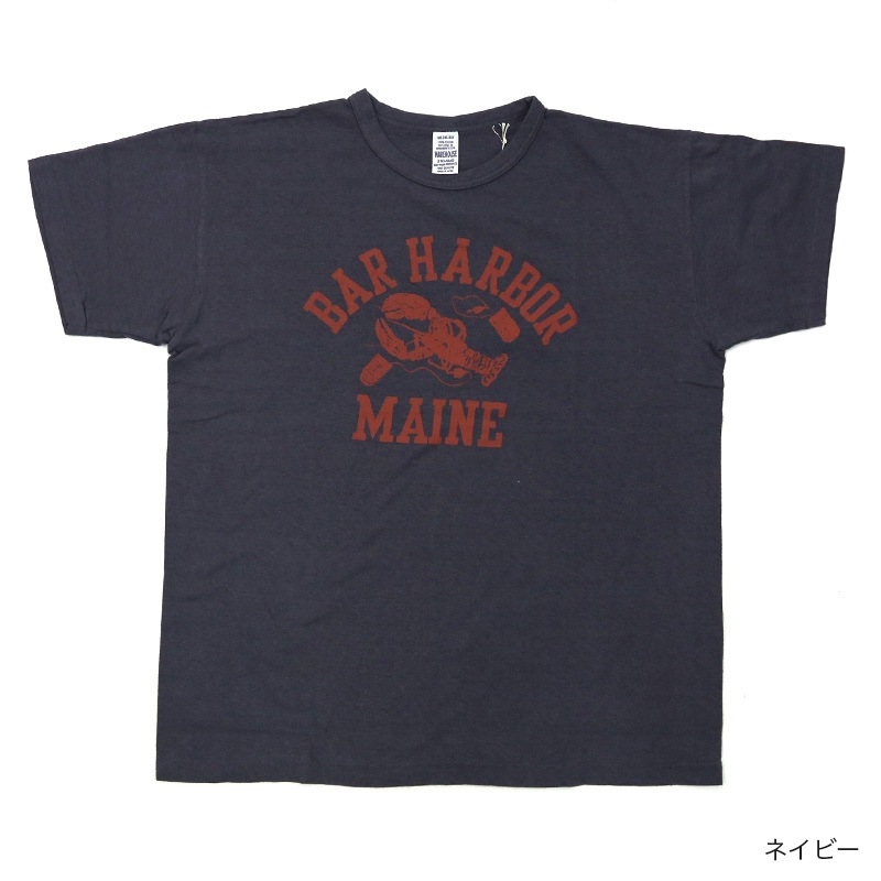 ウエアハウス　レンガ色WAREHOUSE BAR HARBOR Tシャツ WAREHOUSE/ウエアハウス 2nd hand 「BAR HARBOR」 半袖Tシャツの通販