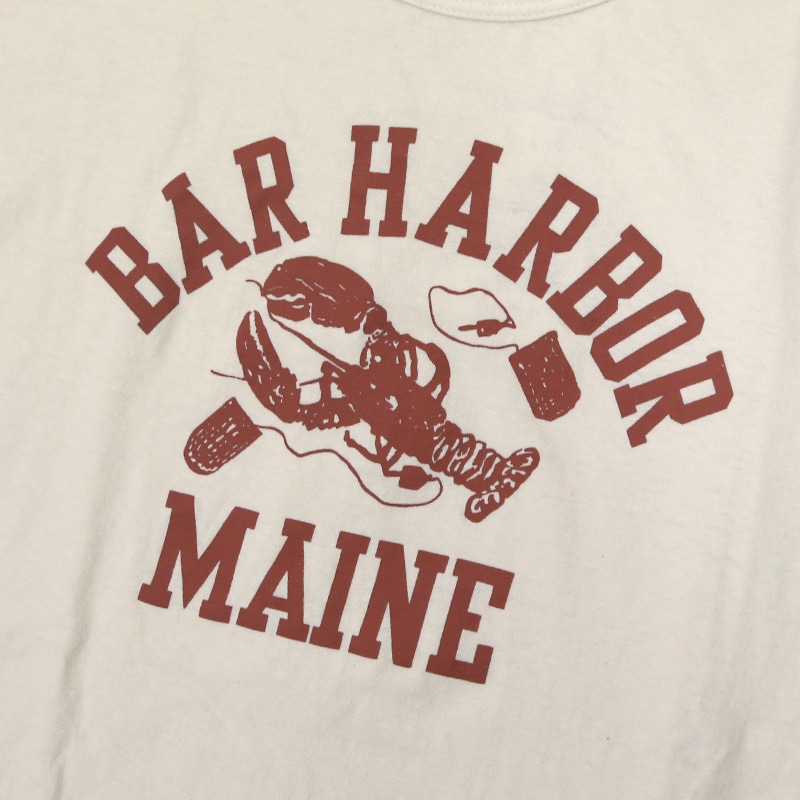 ウエアハウス　レンガ色WAREHOUSE BAR HARBOR Tシャツ WAREHOUSE/ウエアハウス 2nd hand 「BAR HARBOR」 半袖Tシャツの通販