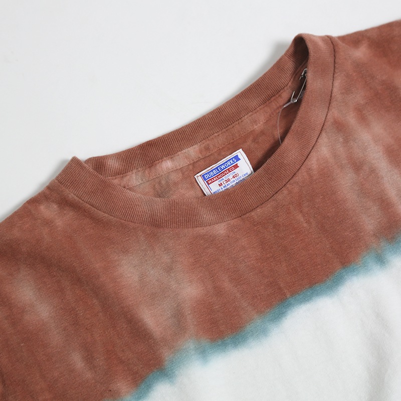 DUBBLE WORKS/ダブルワークス　TIE DYE BORDER S/S タイダイボーダー半袖Ｔシャツ  23233005TB