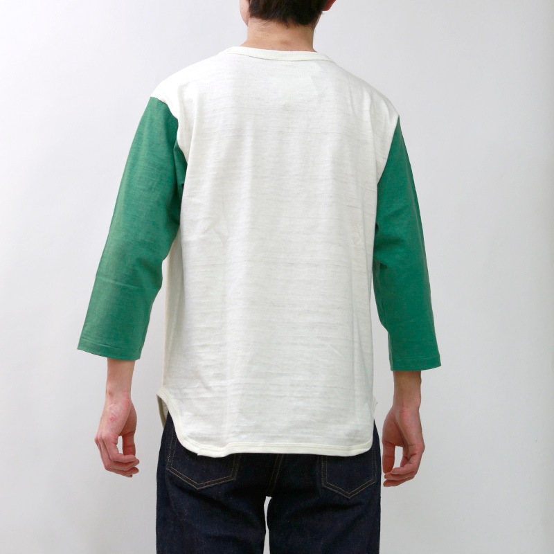 WAREHOUSE/ウェアハウス 七分袖ベースボールTシャツ クルーネック