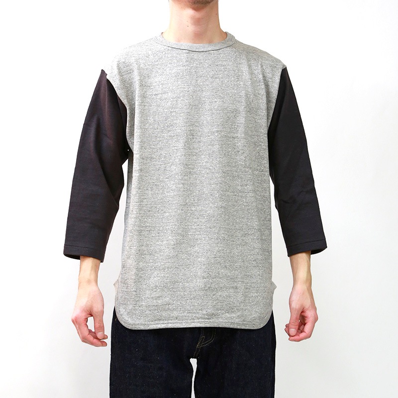 WAREHOUSE/ウェアハウス 七分袖ベースボールTシャツ クルーネック