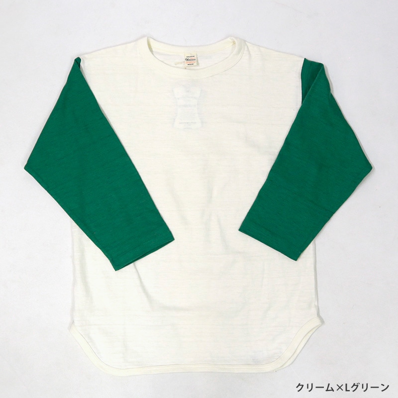 WAREHOUSE/ウェアハウス 七分袖ベースボールTシャツ クルーネック