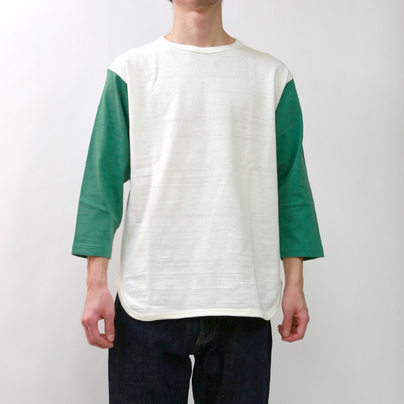 WAREHOUSE/ウェアハウス 七分袖ベースボールTシャツ クルーネック