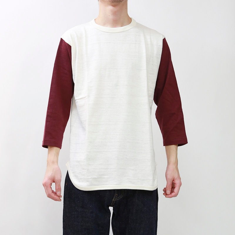 WAREHOUSE/ウェアハウス 七分袖ベースボールTシャツ クルーネック