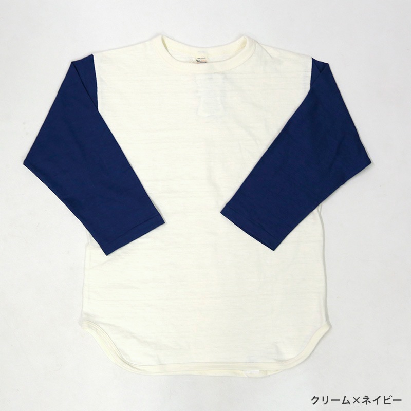 WAREHOUSE/ウェアハウス 七分袖ベースボールTシャツ クルーネック
