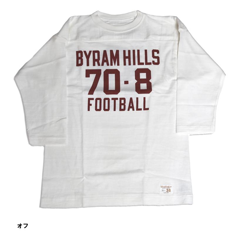 WAREHOUSE/ウェアハウス 7分袖　F.B.TフットボールTシャツ BYRAM HILLS