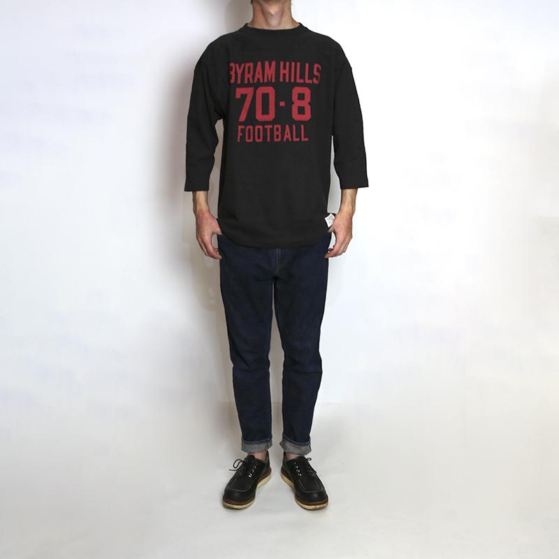 WAREHOUSE/ウェアハウス 7分袖　F.B.TフットボールTシャツ BYRAM HILLS