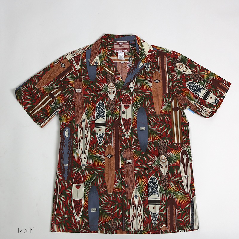 Robert J. Clancey/ロバートジェイクレンシー コットンハワイアンシャツ サーフ柄 MADE IN HAWAII