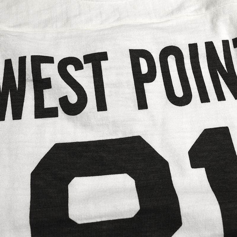 WAREHOUSE/ウェアハウス 7分袖　F.B.TフットボールTシャツ WEST POINT