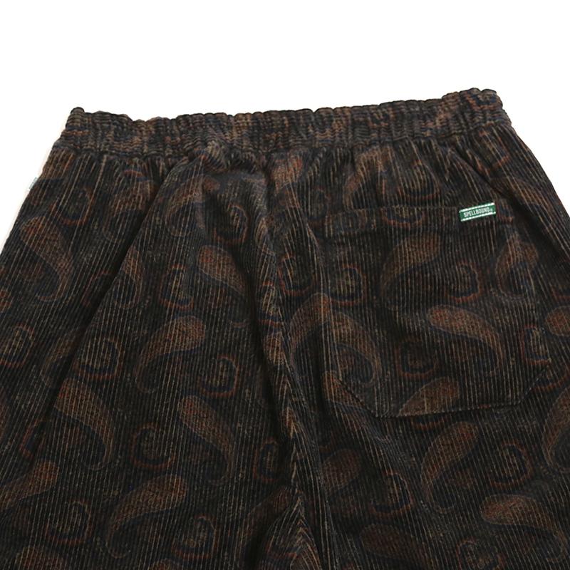 SPELLBOUND/スペルバウンド 8Wコーデュロイペイズリー柄 ワイドイージーパンツ