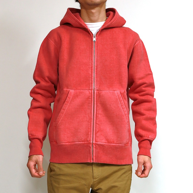 Barns ジップアップパーカー ピグメント染め BR-3010PGの通販