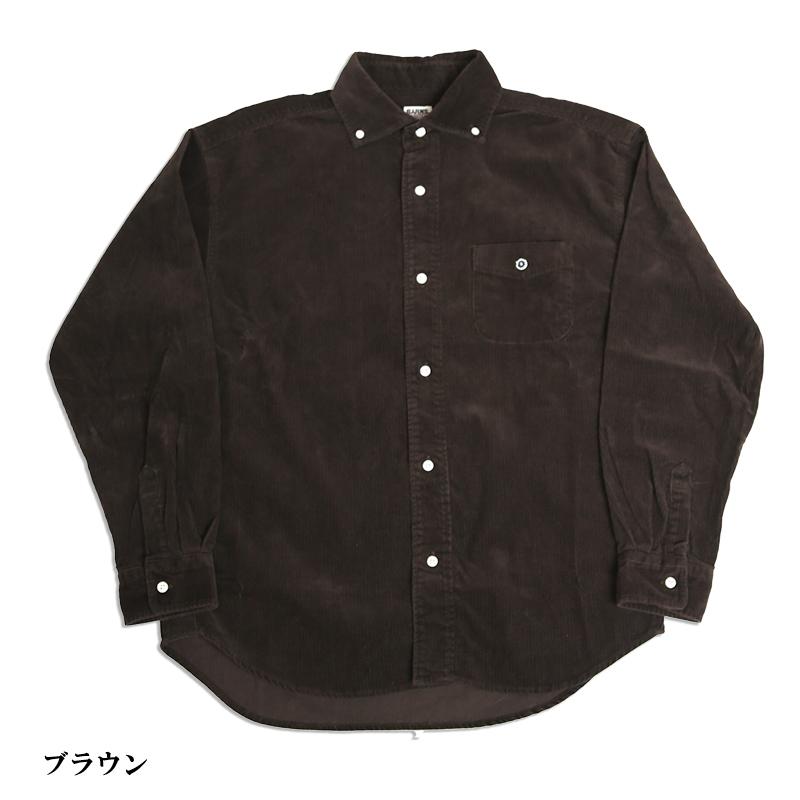 BARNS/バーンズ　ワイドスプレッドカラーB.Dコーデュロイシャツ