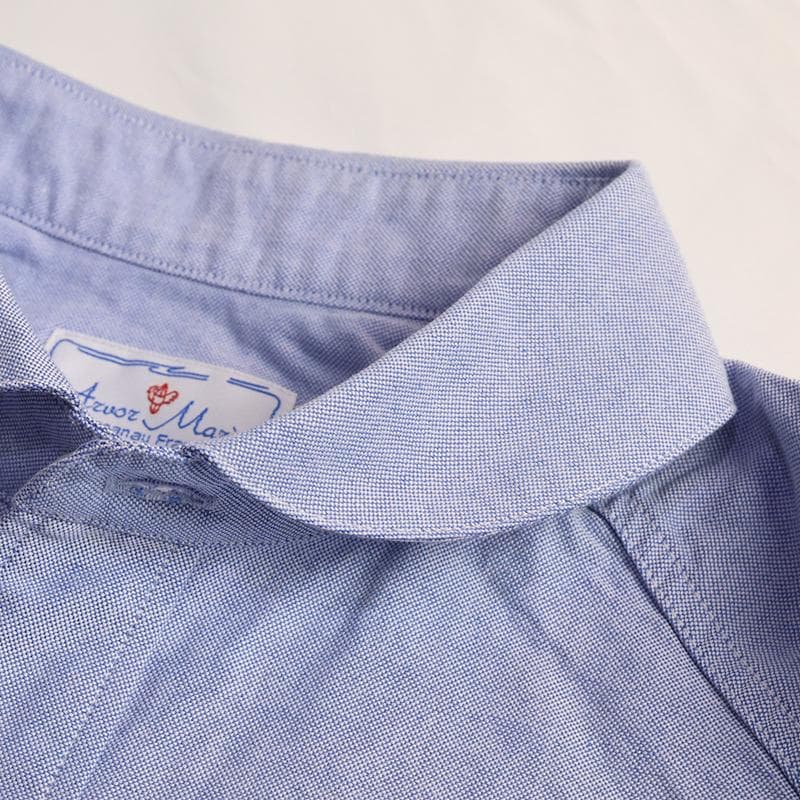 ArvorMaree/アルボーマレー セーラーカラー オックスフォードロングスリーブシャツ
