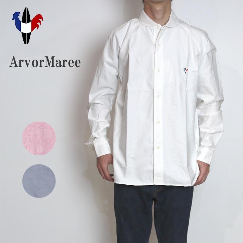 ArvorMaree/アルボーマレー セーラーカラー オックスフォードロングスリーブシャツ