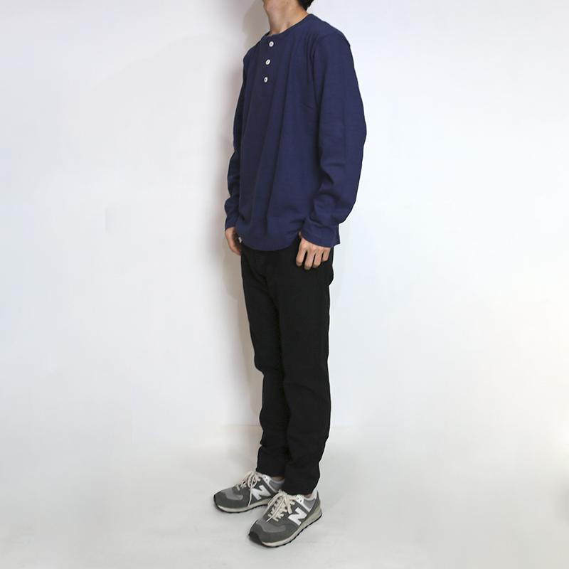 WAREHOUSE/ウェアハウス 長袖ヘンリーネックネックTシャツ
