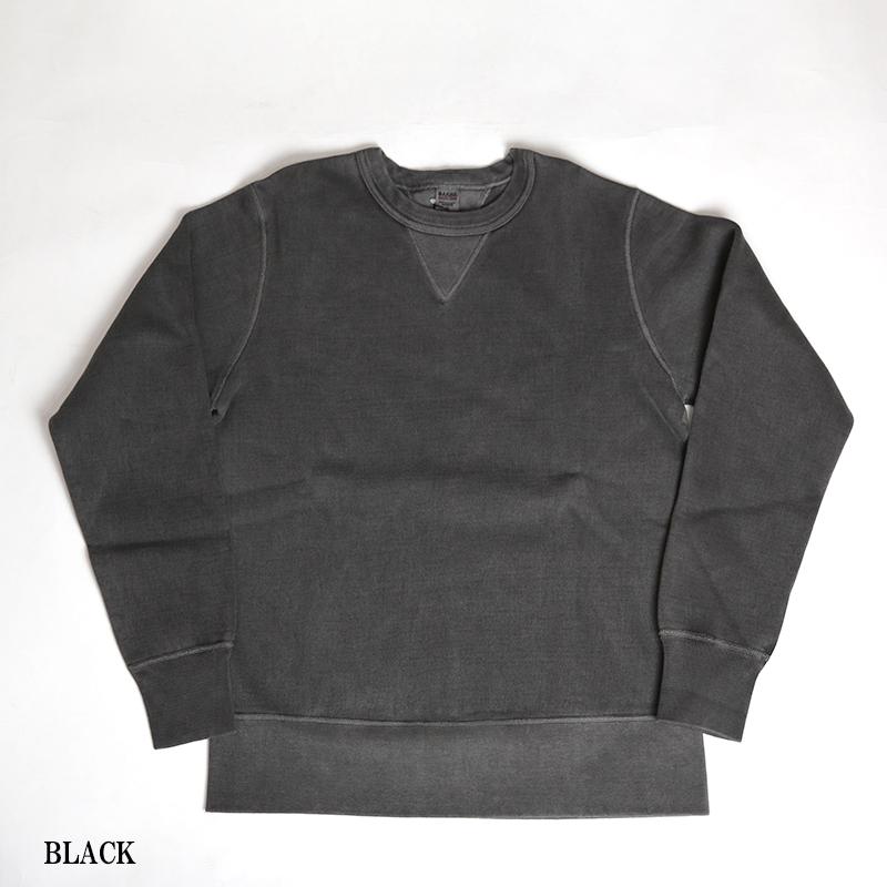 BARNS/バーンズ はめ込み両Vガゼット スウェット ピグメントダイ