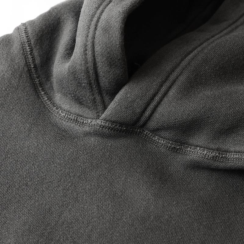 BARNS/バーンズ プルパーカーPullover Hoodie【Pigment Dye】BLACK