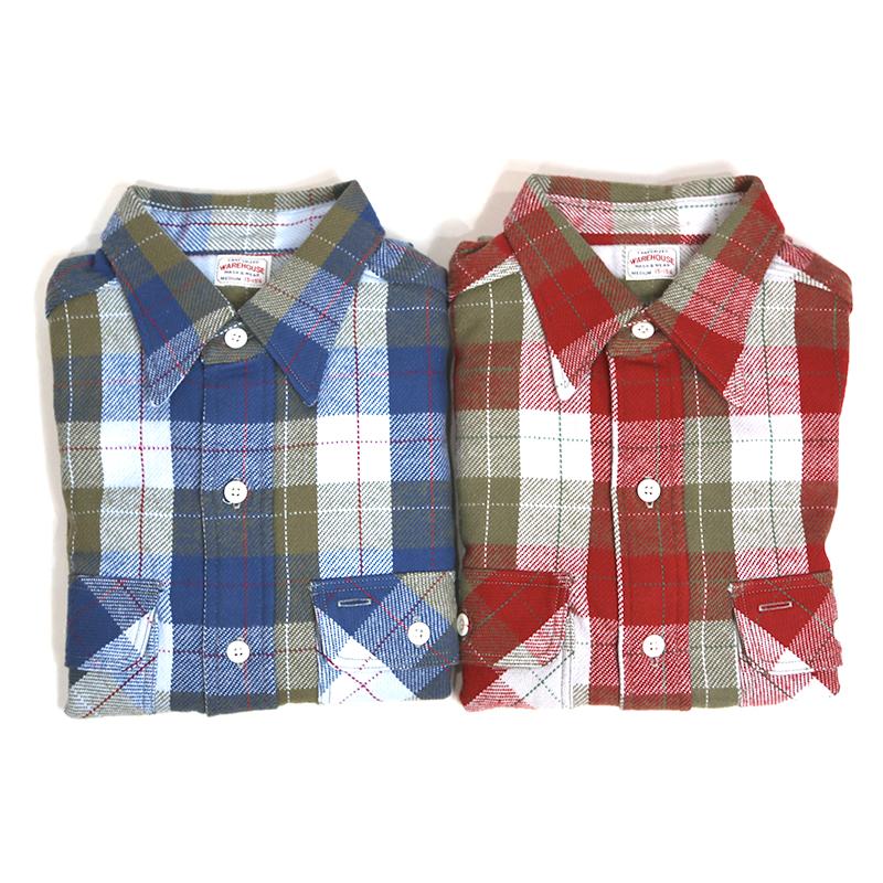 WAREHOUSE/ウエアハウス フランネルシャツ Lot.3104 E柄 NON