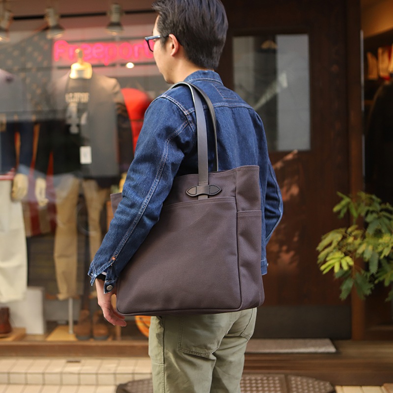 FILSON/フィルソン オープントートバッグチャコールグレーの通販