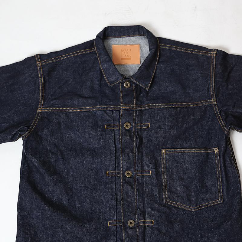 36 ファッション JAPAN BLUE JEANS 1st型 14ozブラックデニムジャケット