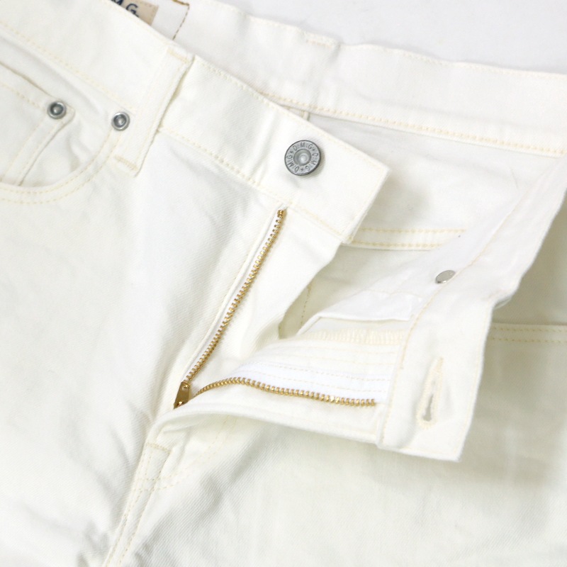 DMG ディーエムジー ストレッチアンクルデニムホワイト