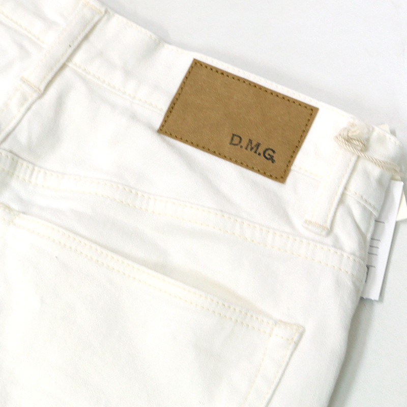 DMG ディーエムジー ストレッチアンクルデニムホワイト