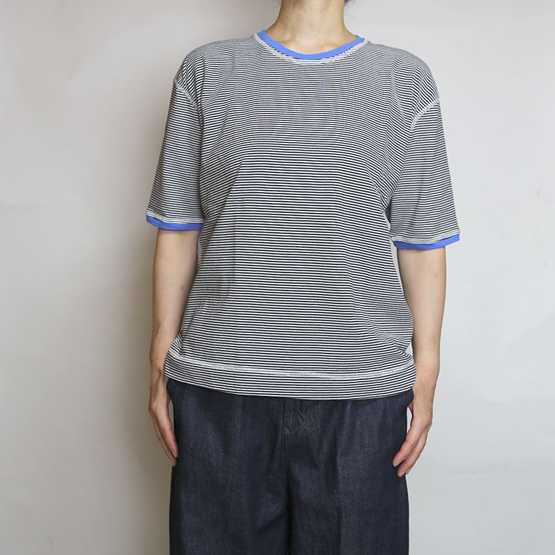 ラベンダー⭐️NATURAL LAUNDRY ボーダードルマンTシャツ ラベンダー様専用⭐️NATURAL LAUNDRY ボーダードルマンTシャツ