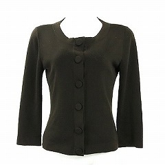 フォクシー　カーディガン　ボレロ　40 フォクシー（FOXEY）こげ茶カーディガン 40 ☆ 25131029-008