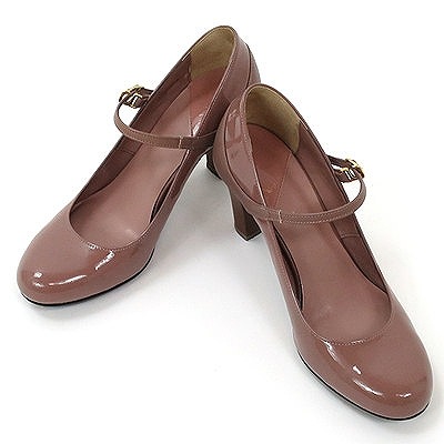 ダイアナ(DIANA)ピンク系エナメルパンプス 23.0 ☆ 12150630-005