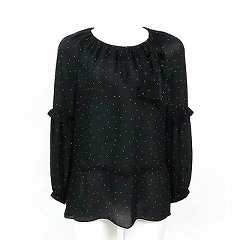 コトゥ(COTOO)黒×白ドットプルオーバーシャツ 38 ☆ 8422-20130218-002 