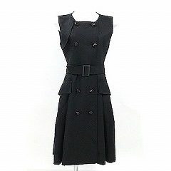 フォクシー　FOXEY 美品　グレー　ノースリーブひざ丈ワンピース　38サイズ. 美品】FOXEY NEW YORK 膝丈ワンピース ダークグレー 38