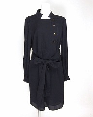 トリーバーチ(Tory Burch)紺長袖ワンピース 4 ☆ 2640-20160414-006