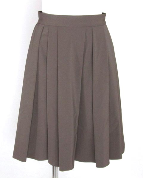 フォクシーNY(FOXEY)こげ茶プリーツスカート 38 | フォクシー