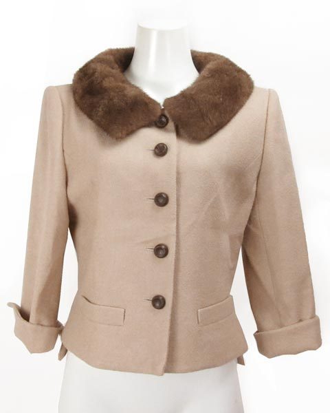 デイジーリン FOXEY ベージュ ミンク付 ジャケット 42 | フォクシー