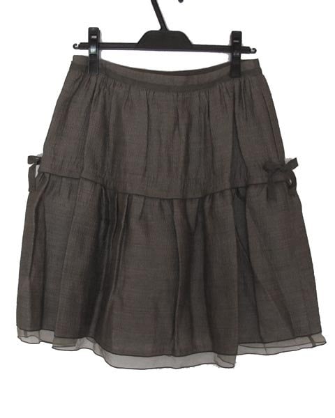 フォクシー FOXEY 茶 ティアード スカート 40 | フォクシー,スカート