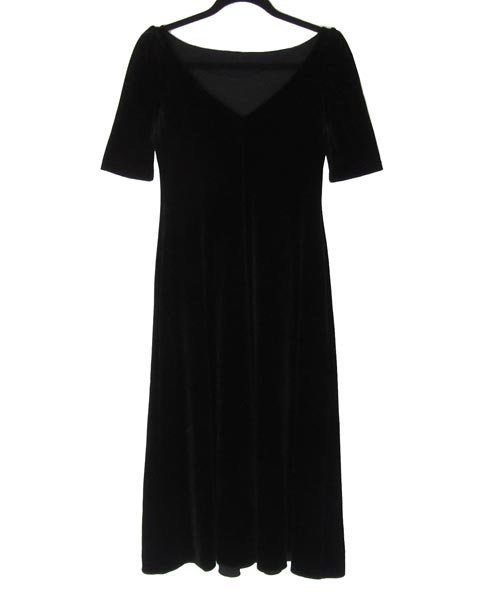 デイジーリン　　ベロアワンピース デイジーリン FOXEY 黒 ベロア 半袖 ワンピース | フォクシー