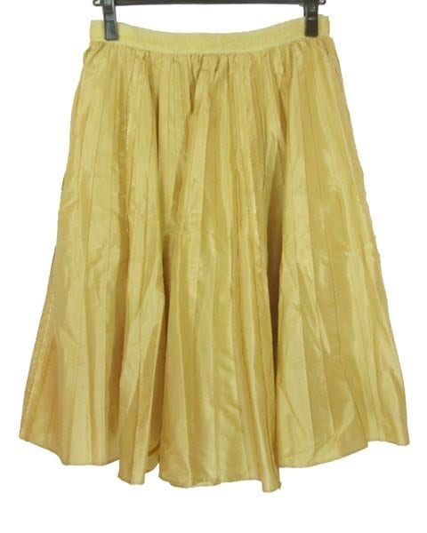 フォクシー FOXEY 黄 シルク スカート 40 未使用 | フォクシー