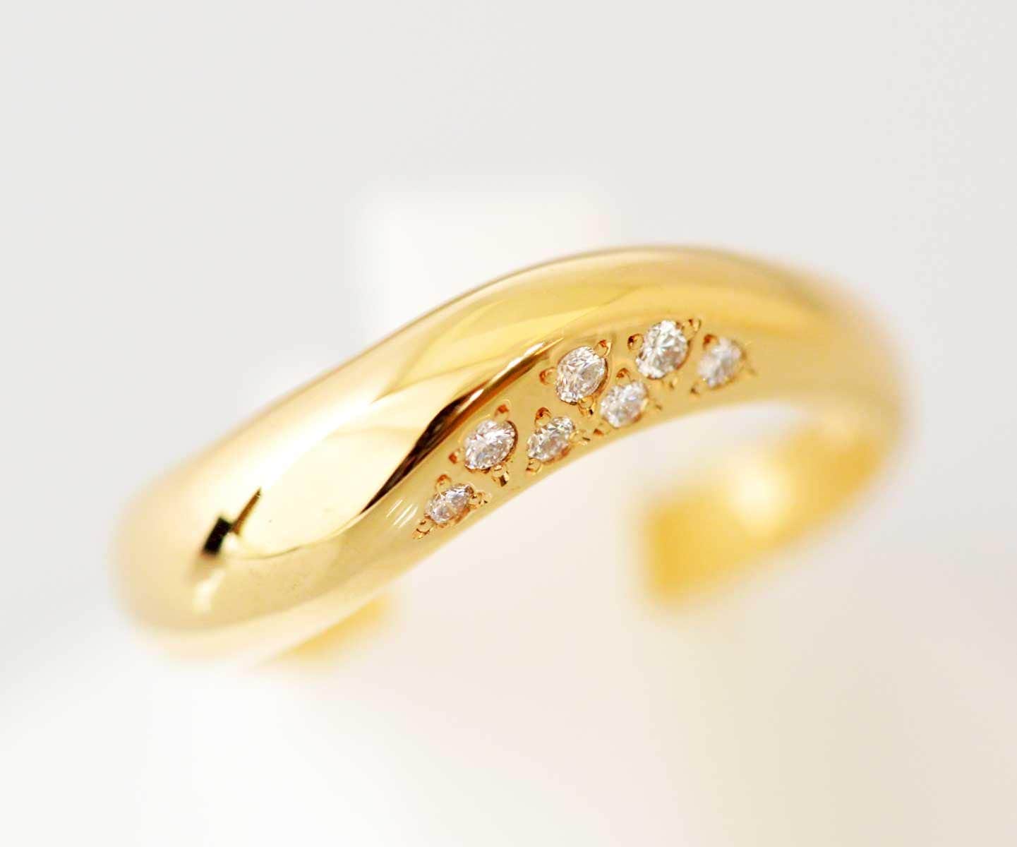 タサキ TASAKI K18PG ピンクゴールド ダイヤ0.06ct リング 10号 ブランドジュエリー 6658