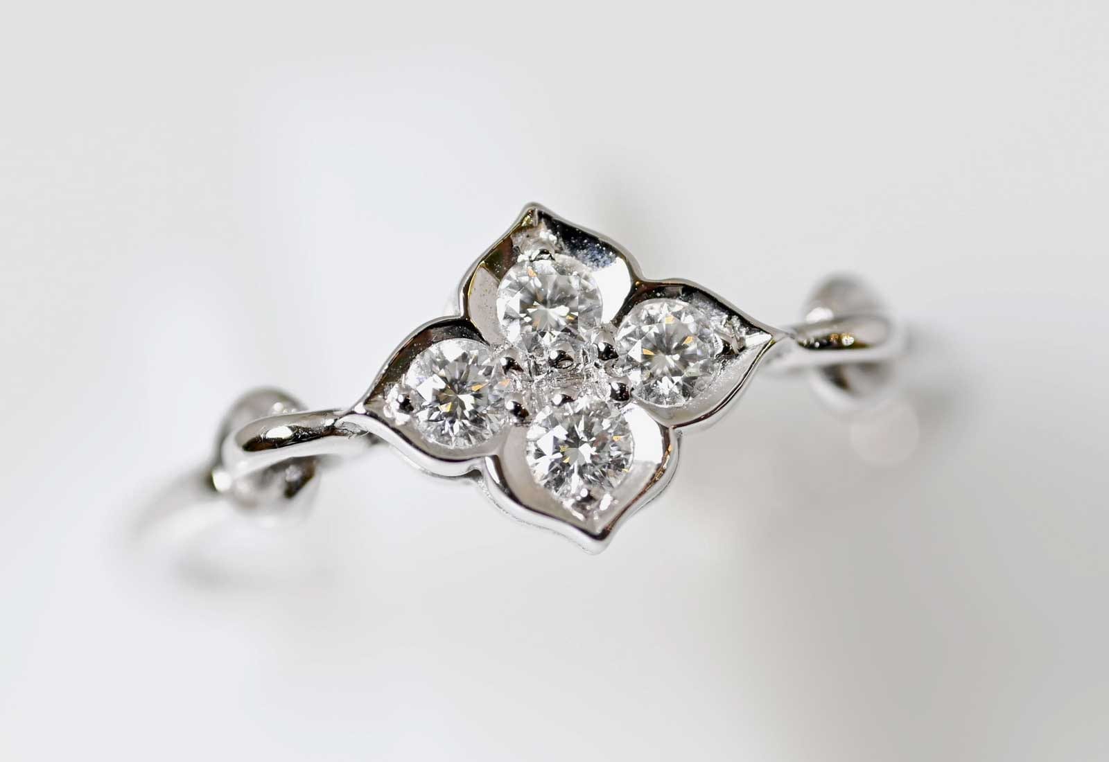 カルティエ Cartier ロータス ヒンドゥリング 750WG ホワイトゴールド ダイヤ 49号 ブランドジュエリー ブランドジュエリー 6861