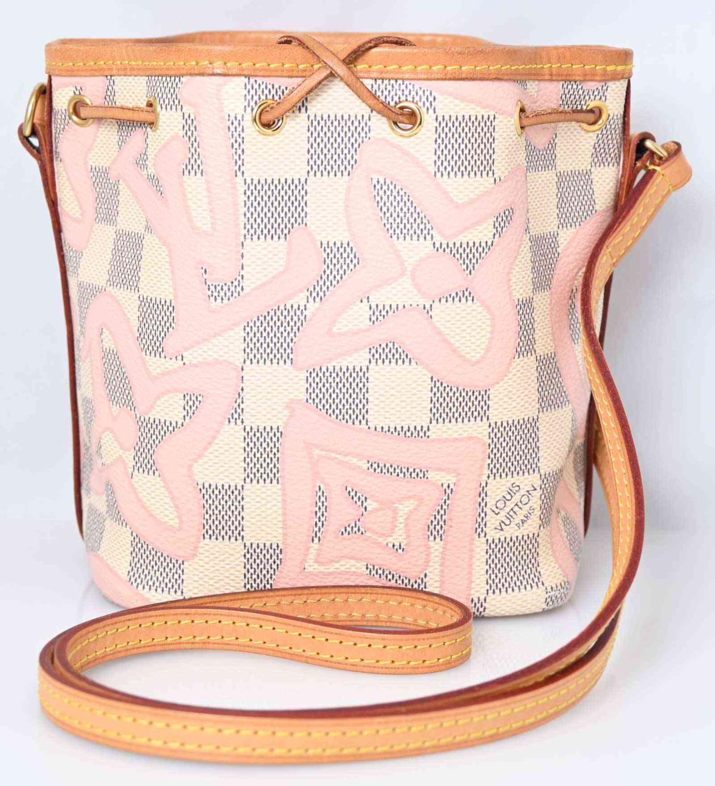 ルイ・ヴィトン ルイヴィトン Louis vuitton ナノノエ タヒチ ダミエアズール ポシェット 巾着 ショルダー レディース バッグ 7338