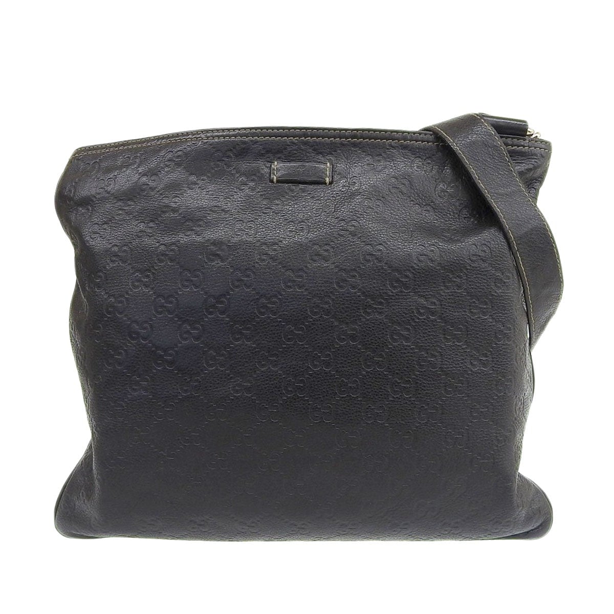 グッチ GUCCI グッチシマ ショルダーバッグ レザー ダークブラウン メンズ 8329