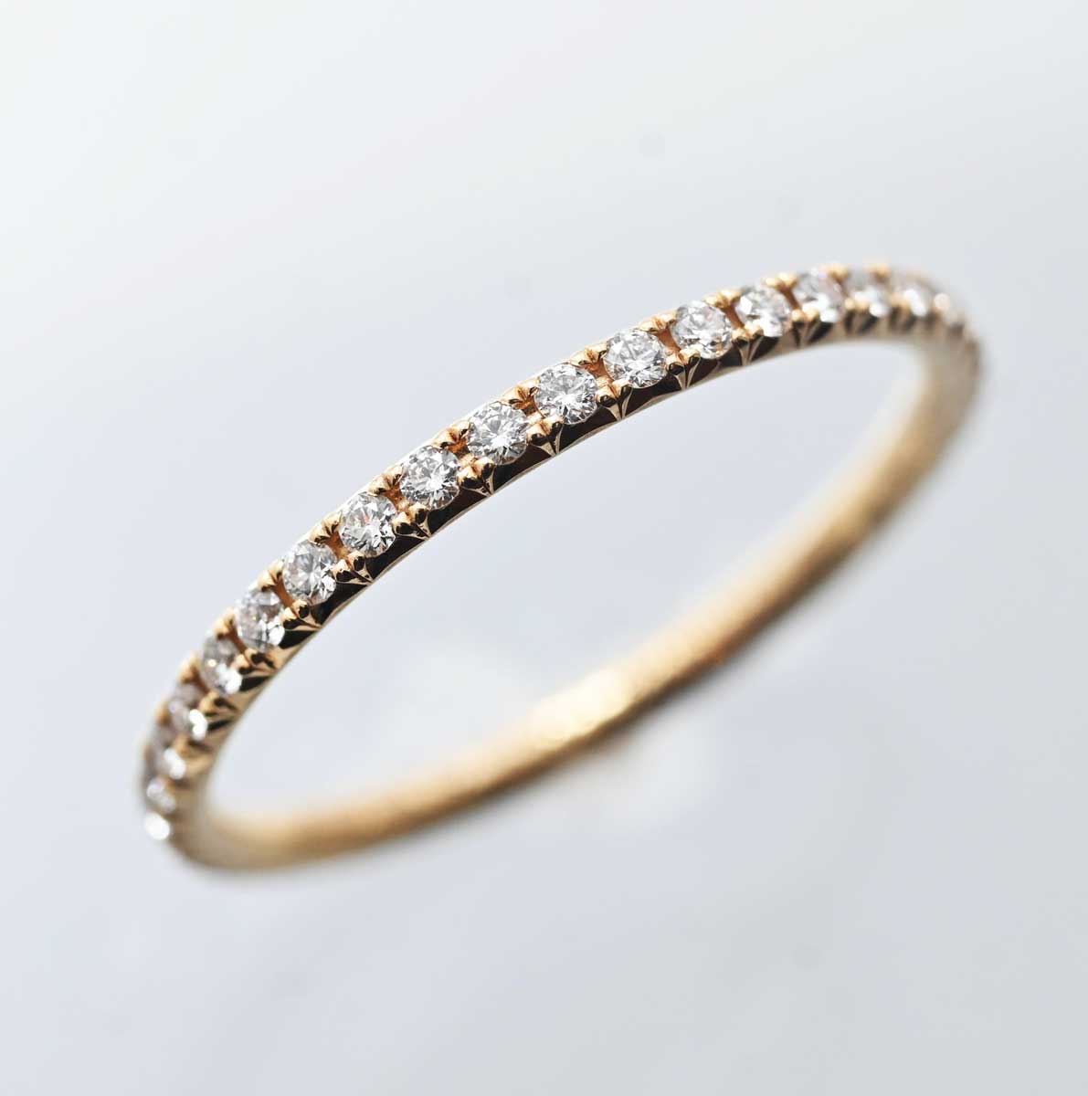 ティファニー TIFFANY 750PG ピンクゴールド ダイヤ メトロフルエタニティリング 9号 レディース 3015