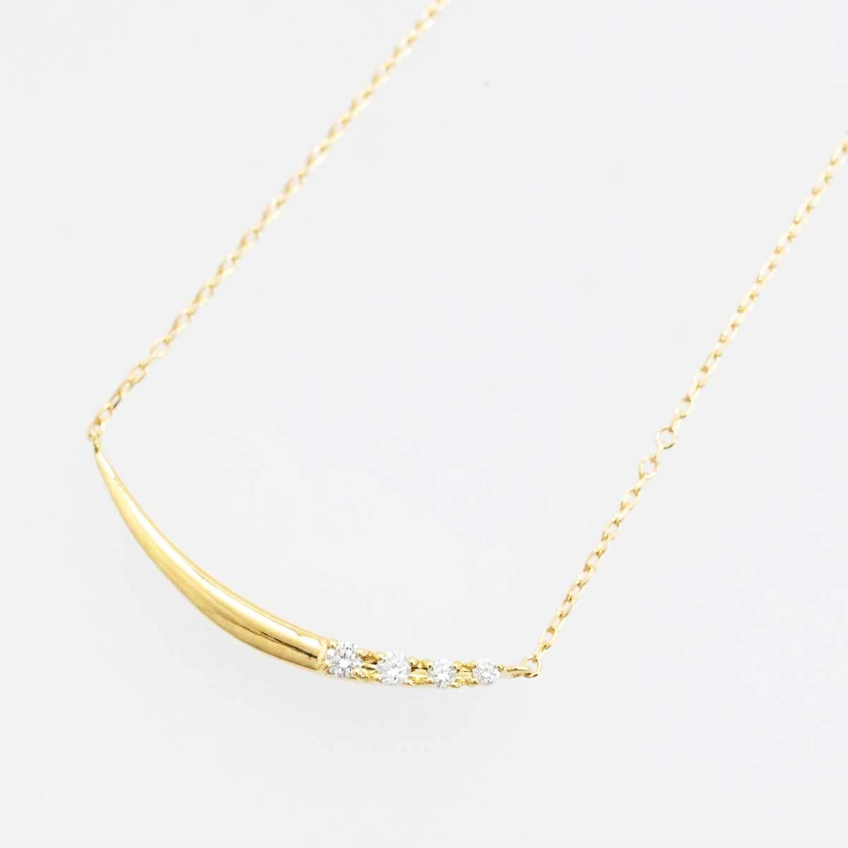 ポンテヴェキオ 750YG イエローゴールド ダイヤ0.04ct ネックレス レディース 3066