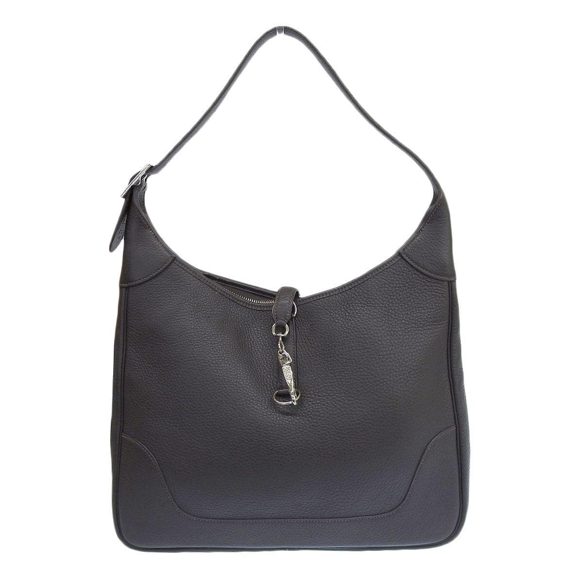 エルメス HERMES トリム35 ワンショルダー バッグ トゴ ショコラ シルバー金具 レディース E□2001年 8595
