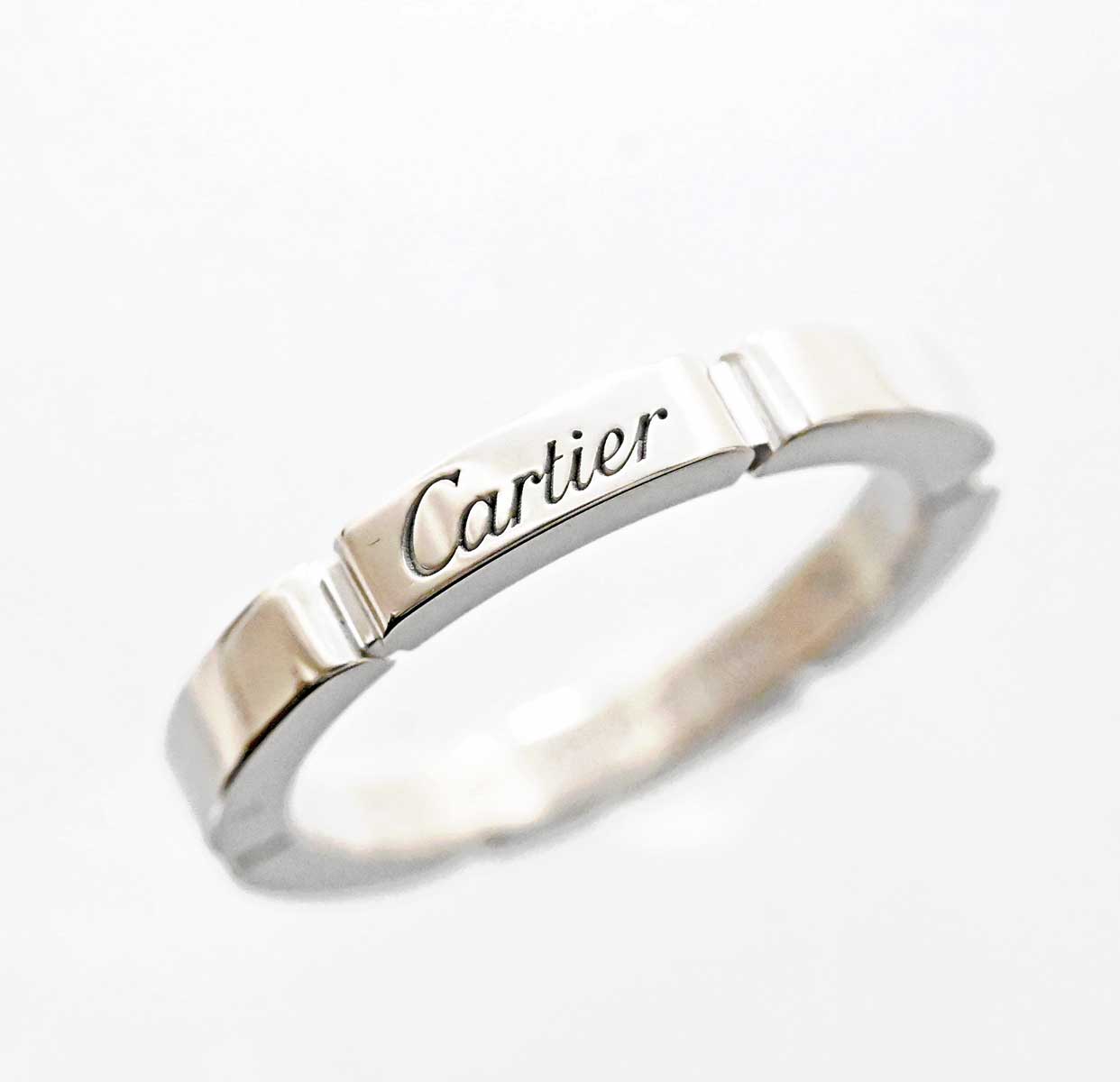 カルティエ Cartier 750ＷG ホワイトゴールド マイヨンパンテールリング 47号 3211