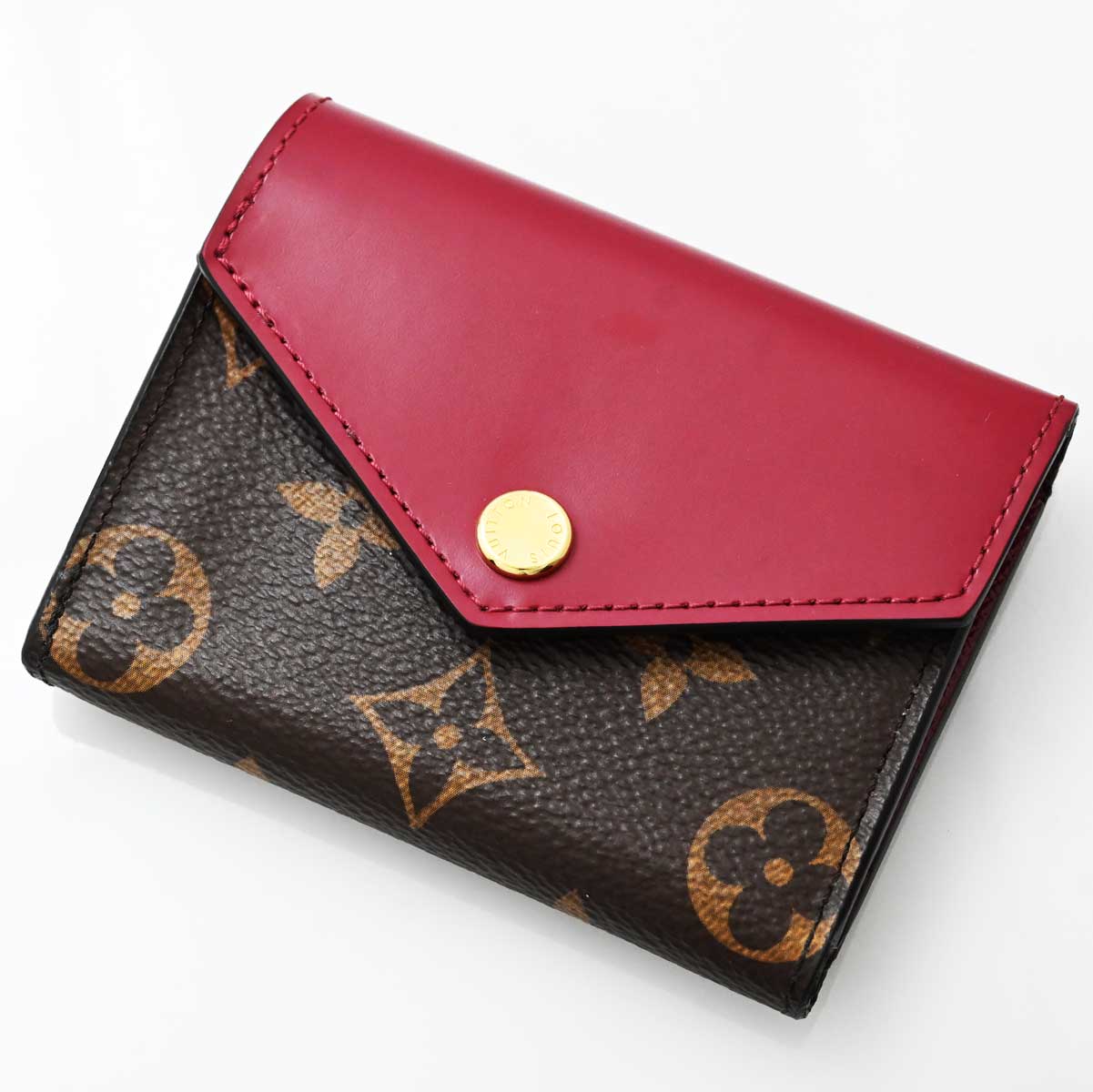 ルイヴィトン LOUIS VUITTON モノグラム ポルトフォイユ・ゾエ フューシャ 三つ折り財布 レディース M62932 3289