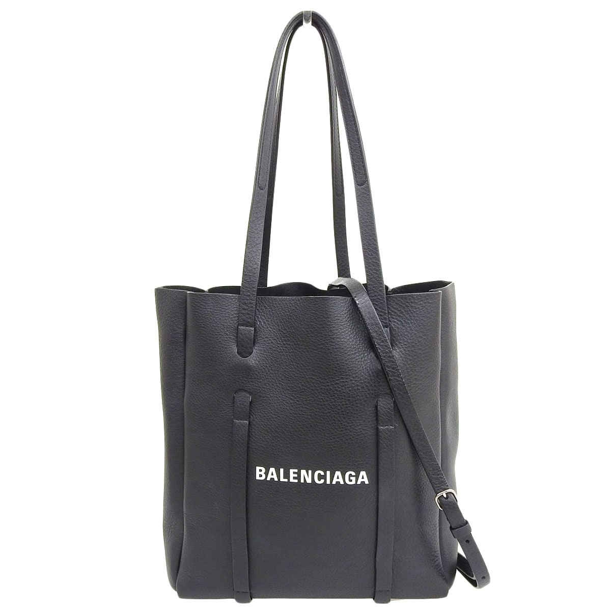 バレンシアガ BALENCIAGA エブリデイトート 2WAYバッグ 型押しレザー ブラック レディース メンズ  8994