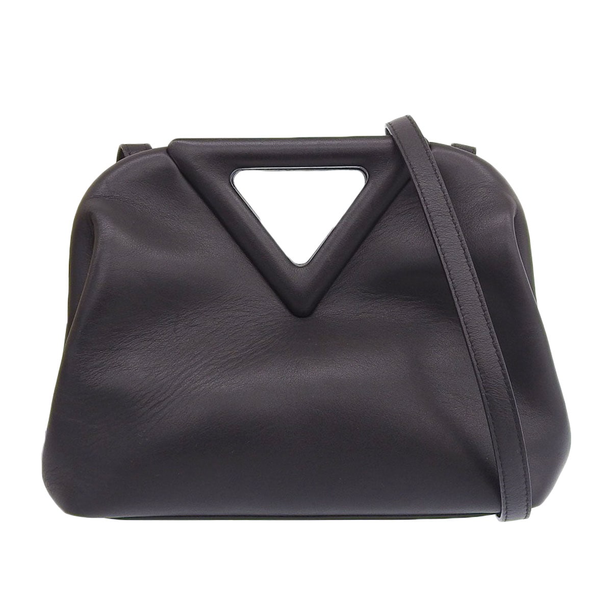 ボッテガヴェネタ BOTTEGA VENETA トアイアングルバック ショルダーバッグ レザー ブラック レディース 4023
